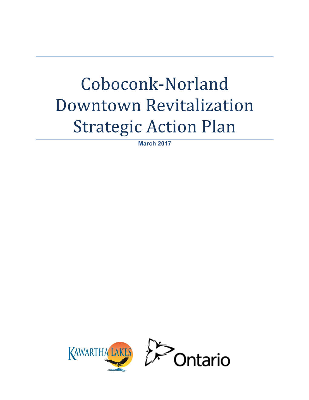 Coboconk-Norland Downtown Revitalization Strategic Action Plan March 2017