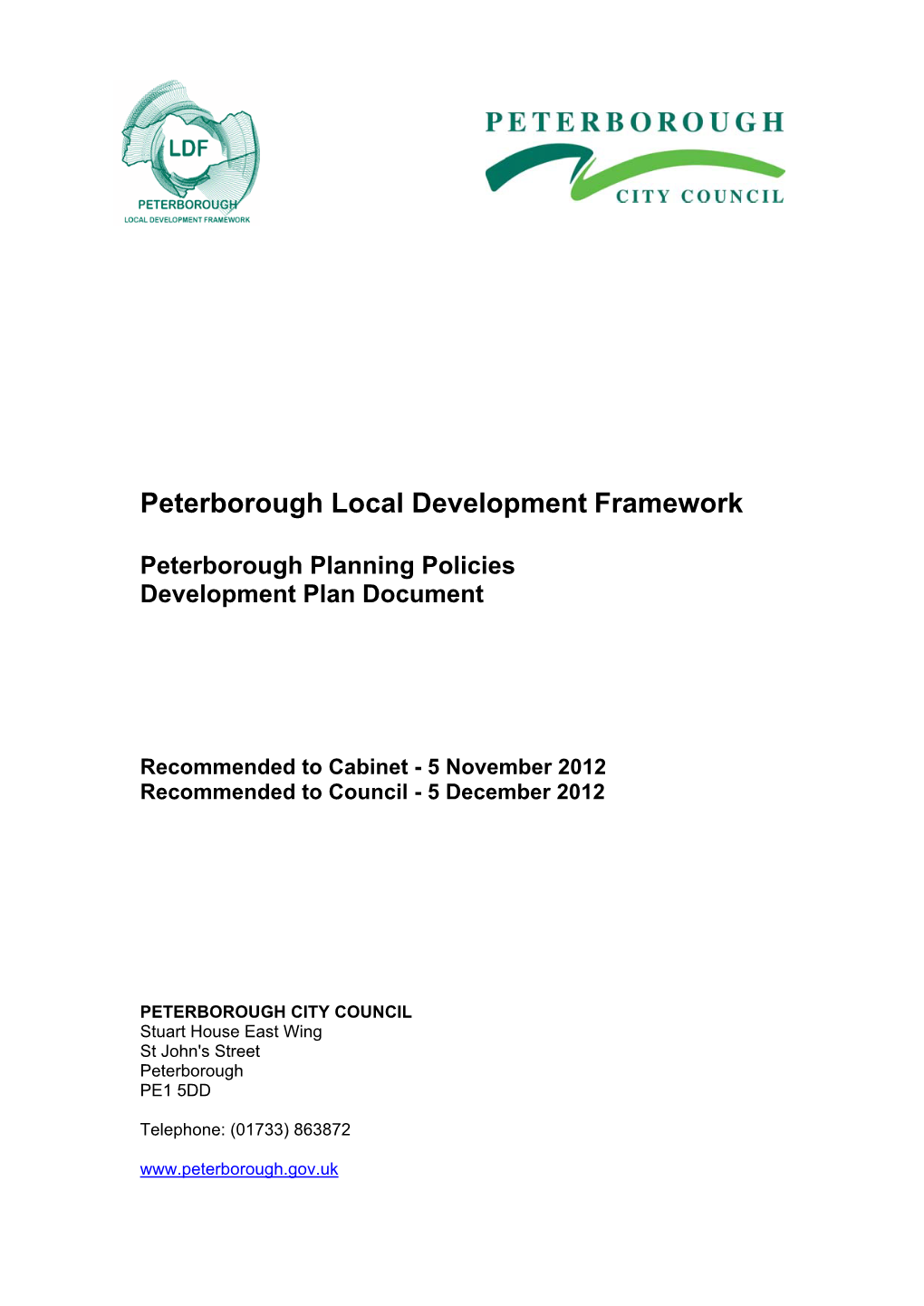 Planning Policies Development Plan Document
