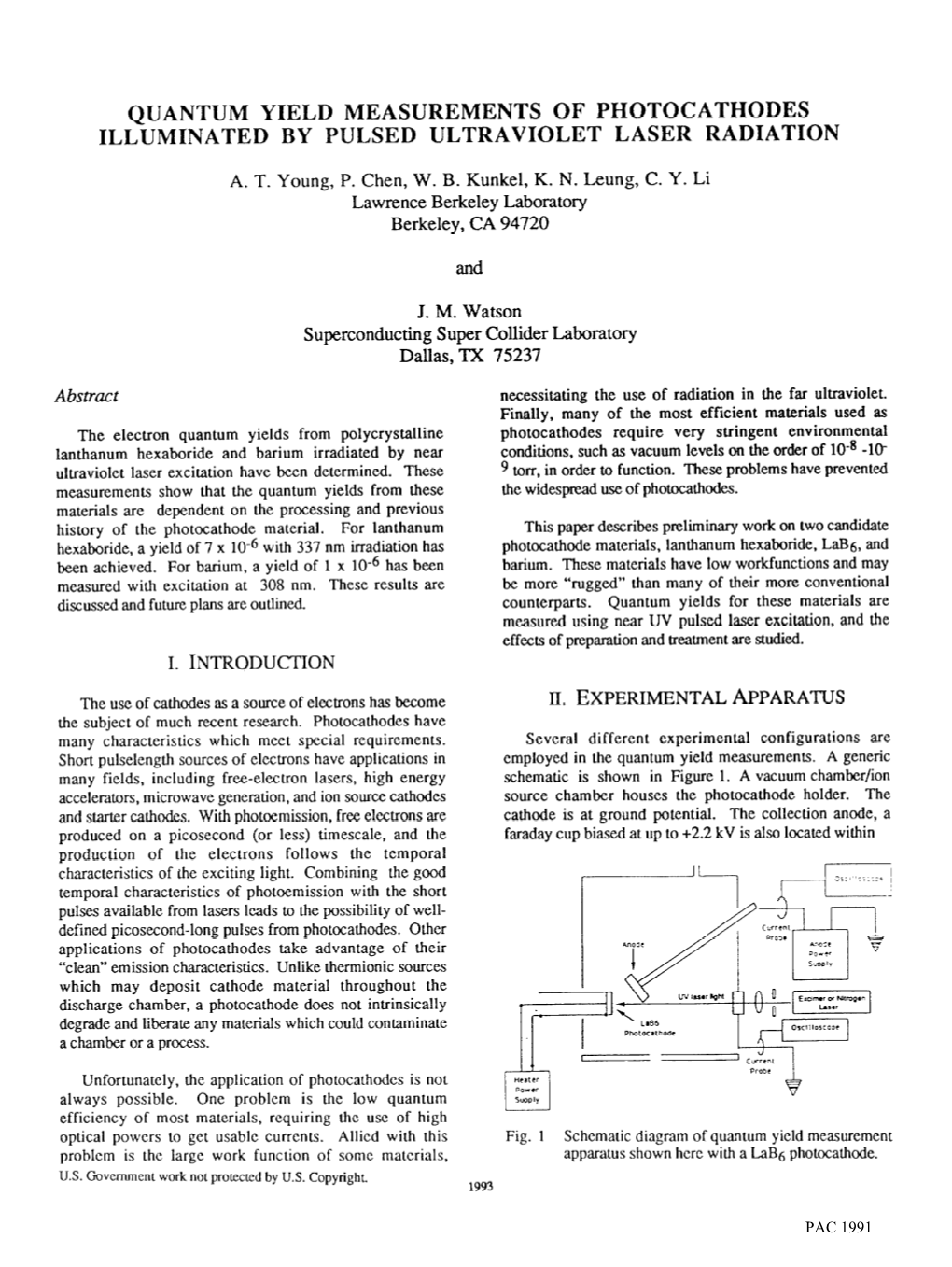 Quantum Yield Measurements of Photocathodes Illuminated by Pulsed Ultraviolet Laser Radiation