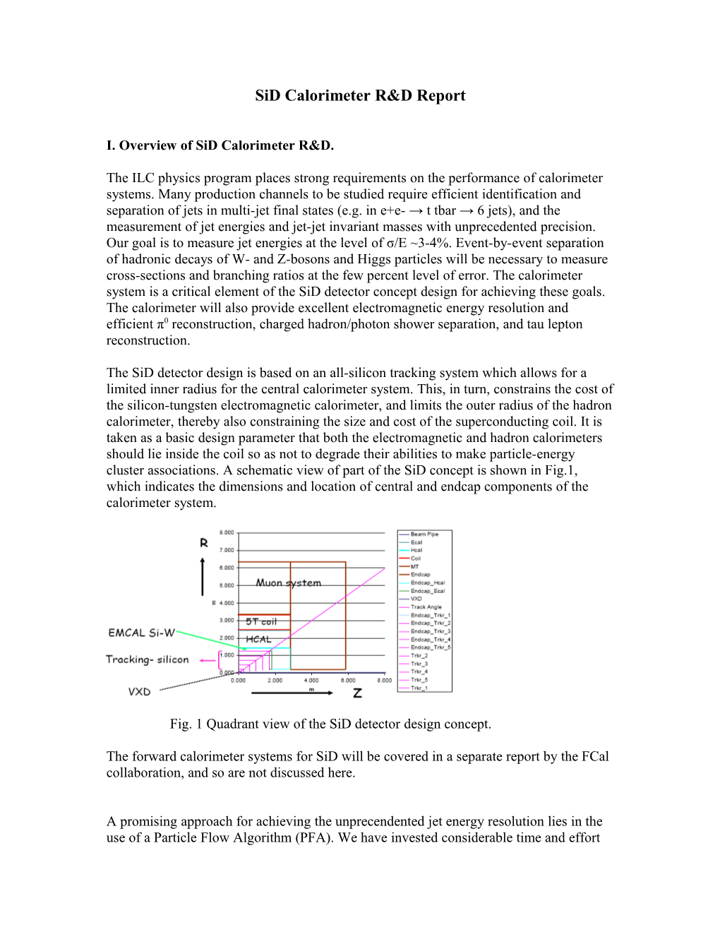 Sid Calorimeter R&D Report s1