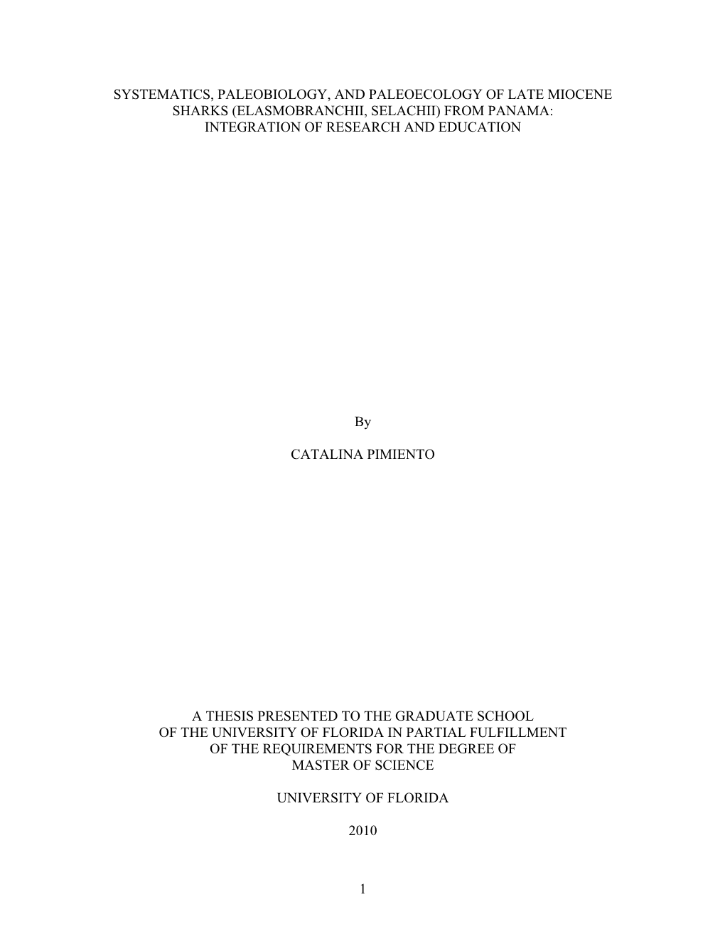 University of Florida Thesis Or Dissertation Formatting