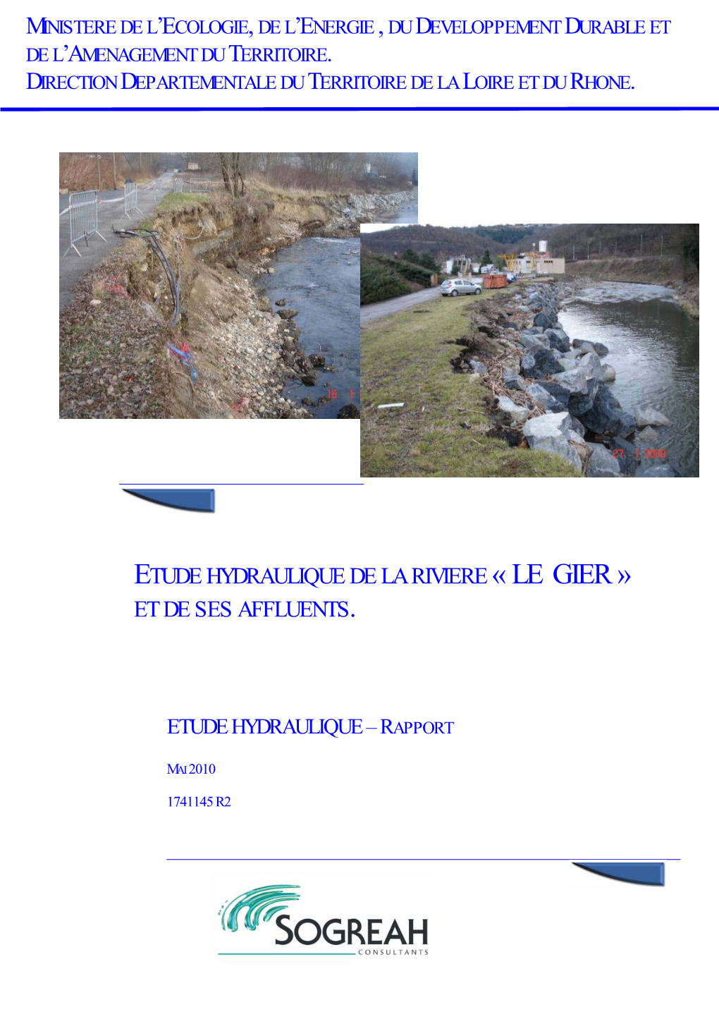 Etude Hydraulique De La Riviere « Le Gier » Et De Ses Affluents