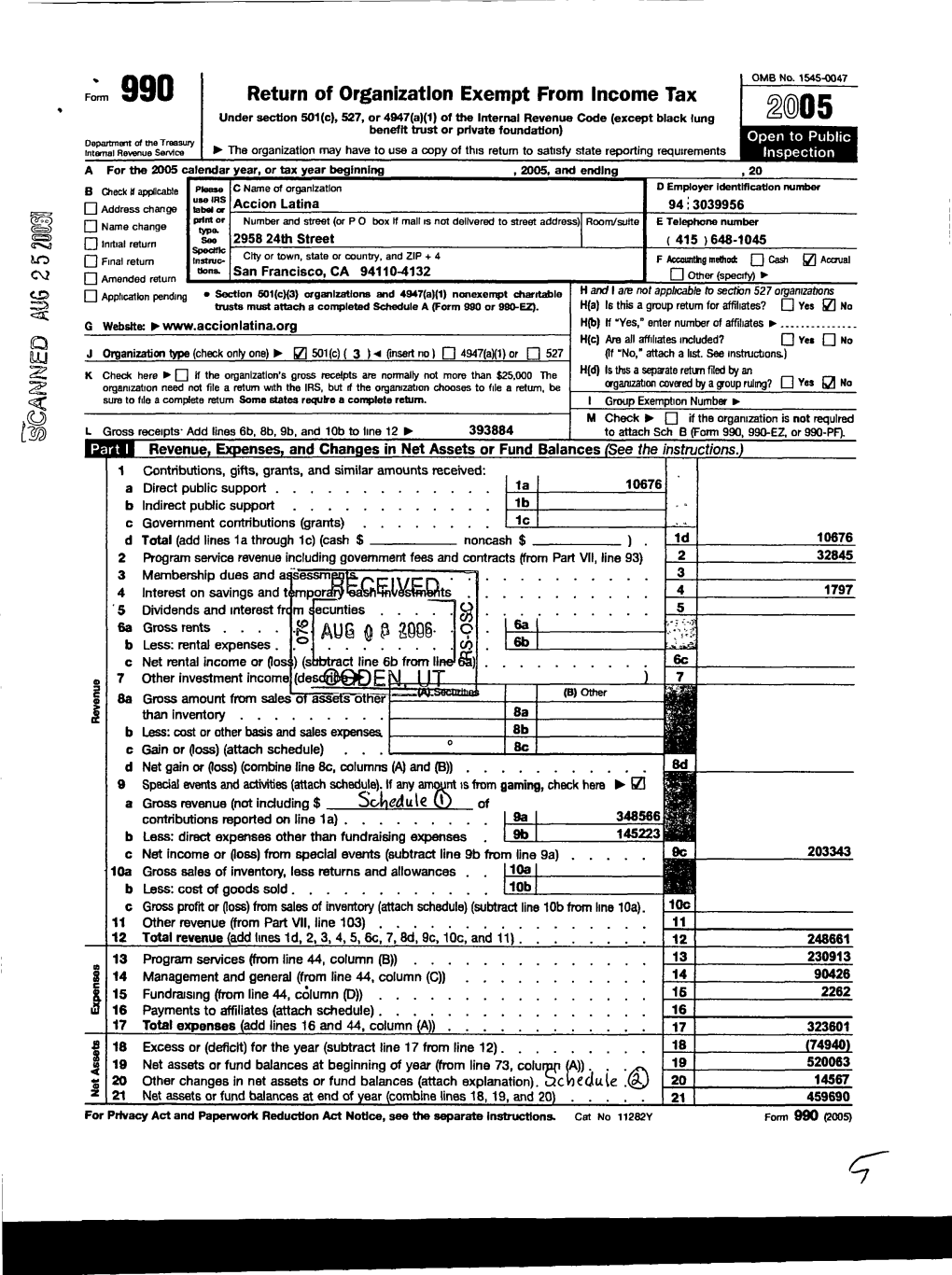 Return of Organization Exempt from Income