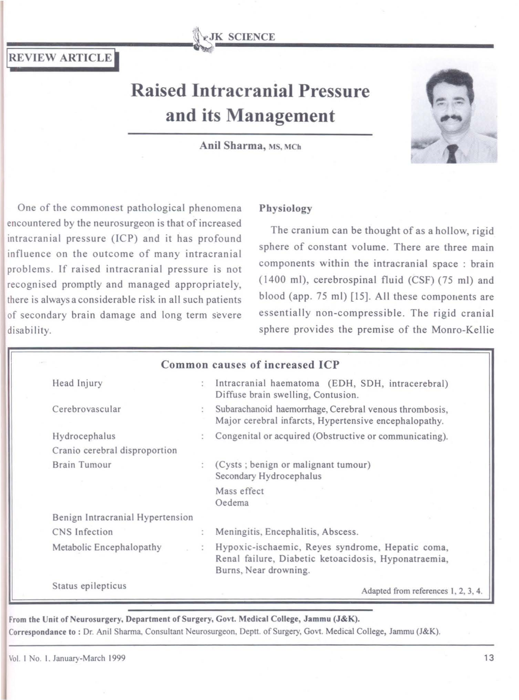 Raised Intracranial Pressure and Its Management