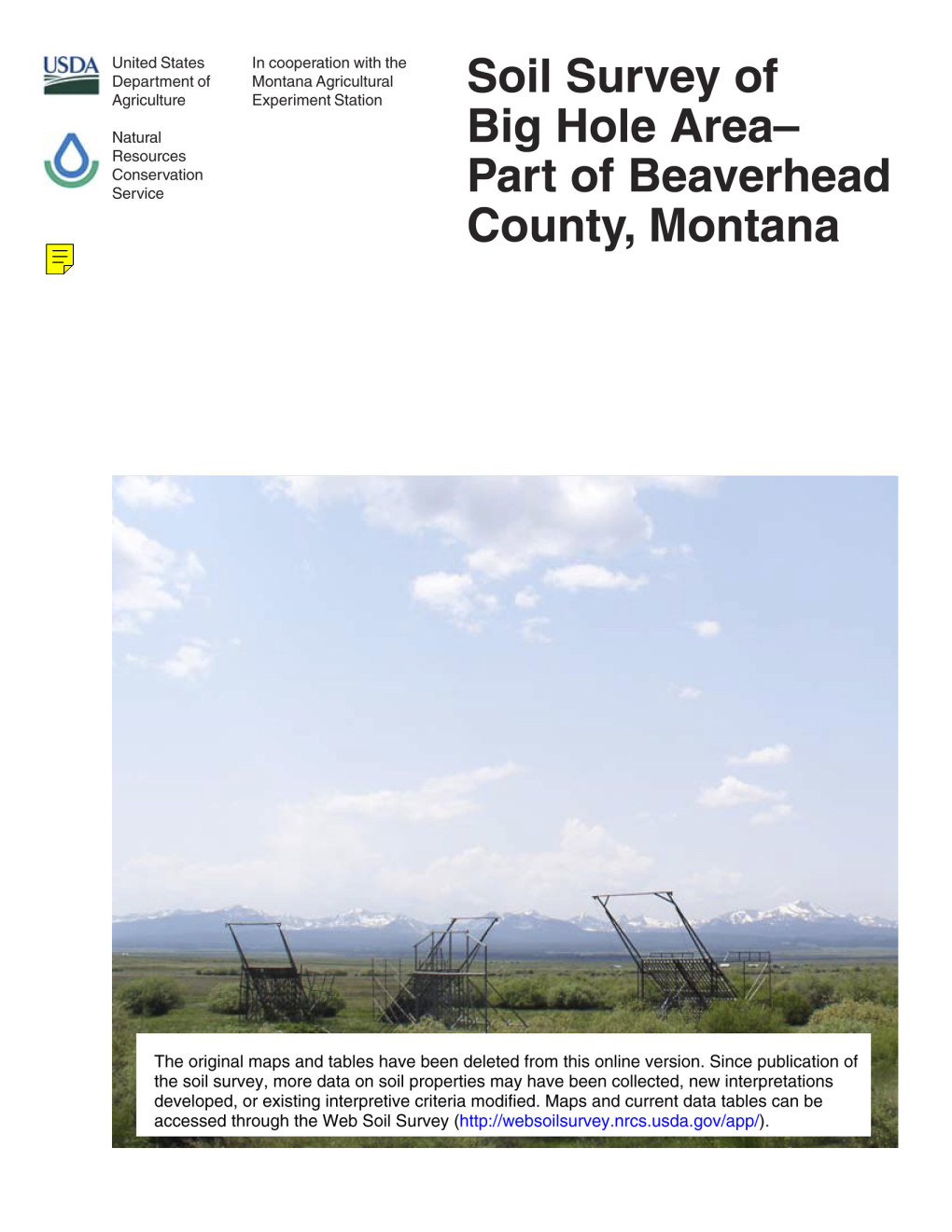 Soil Survey of Big Hole Area--Part of Beaverhead County, Montana