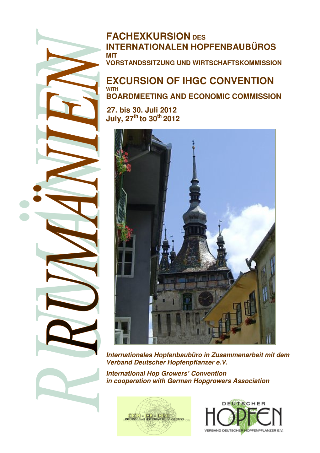 Fachexkursion Des Excursion of Ihgc Convention