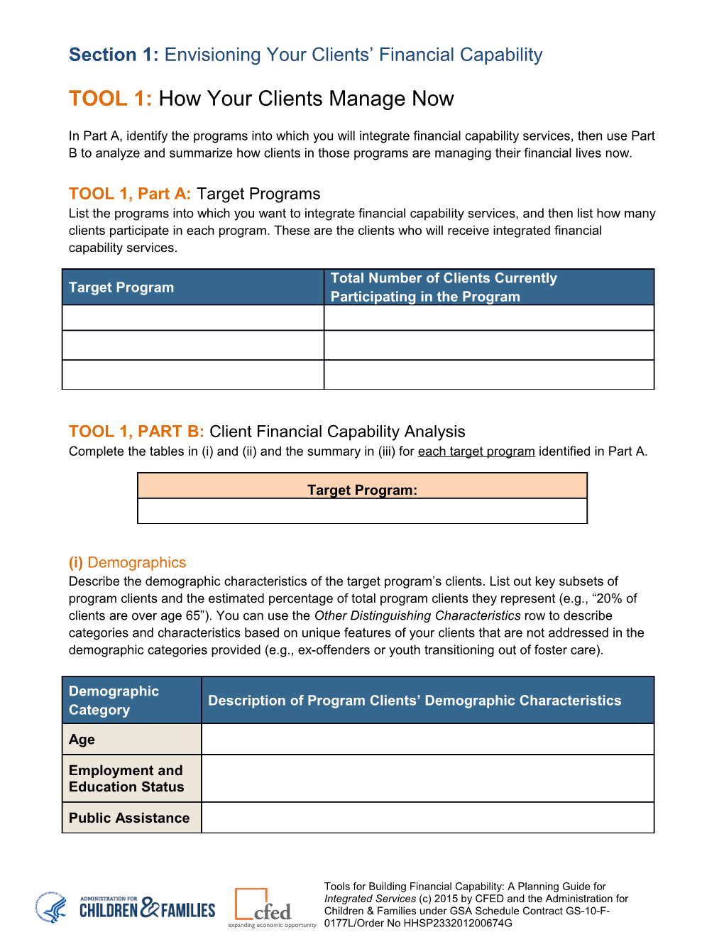 Section 1: Envisioning Your Clients Financial Capability