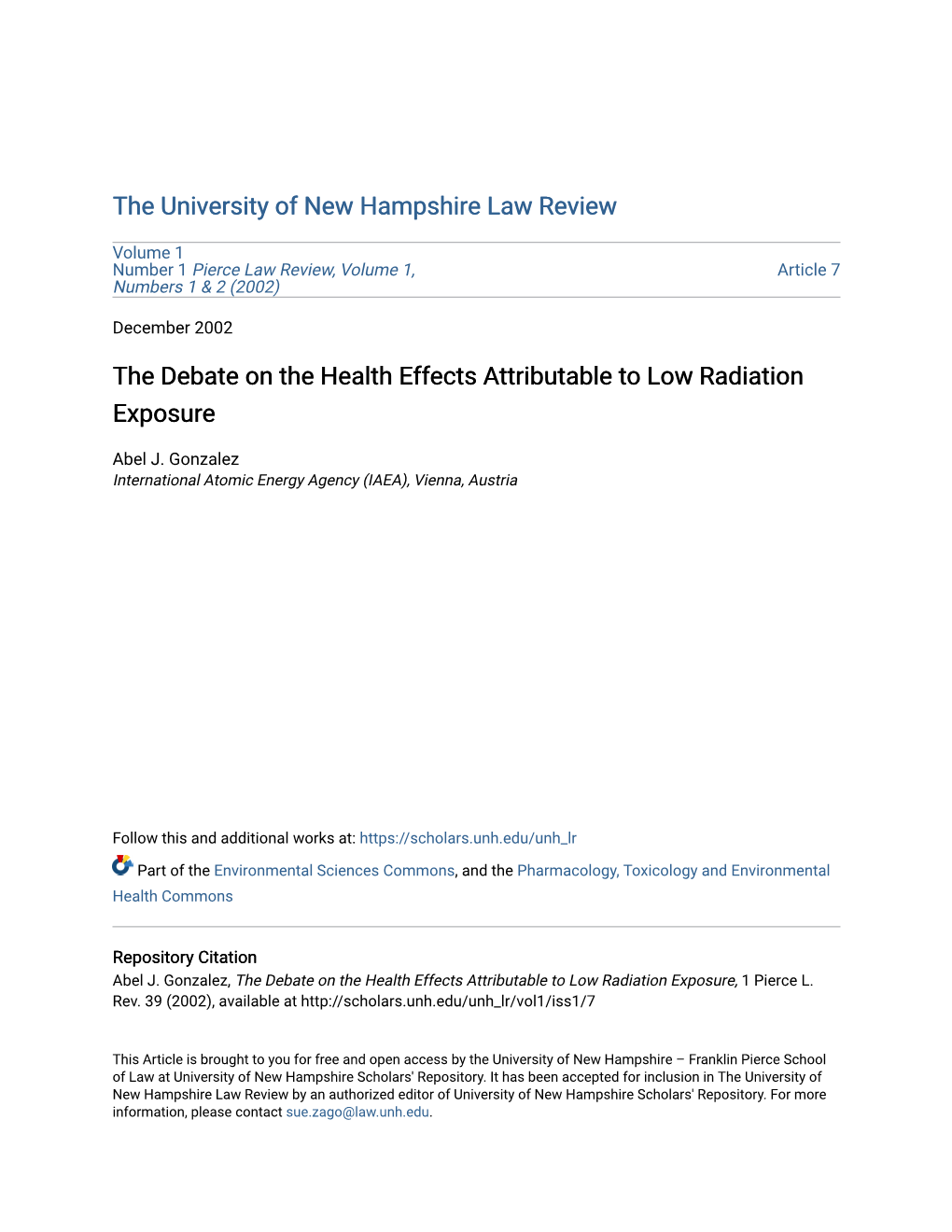 The Debate on the Health Effects Attributable to Low Radiation Exposure