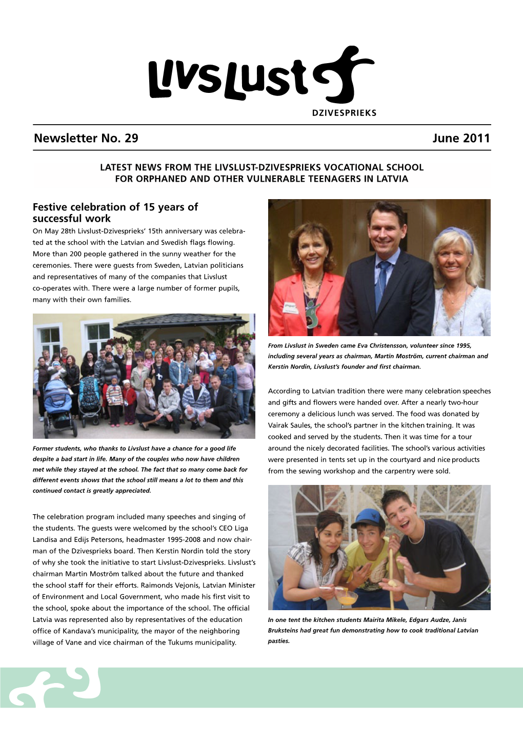 Newsletter No. 29 June 2011
