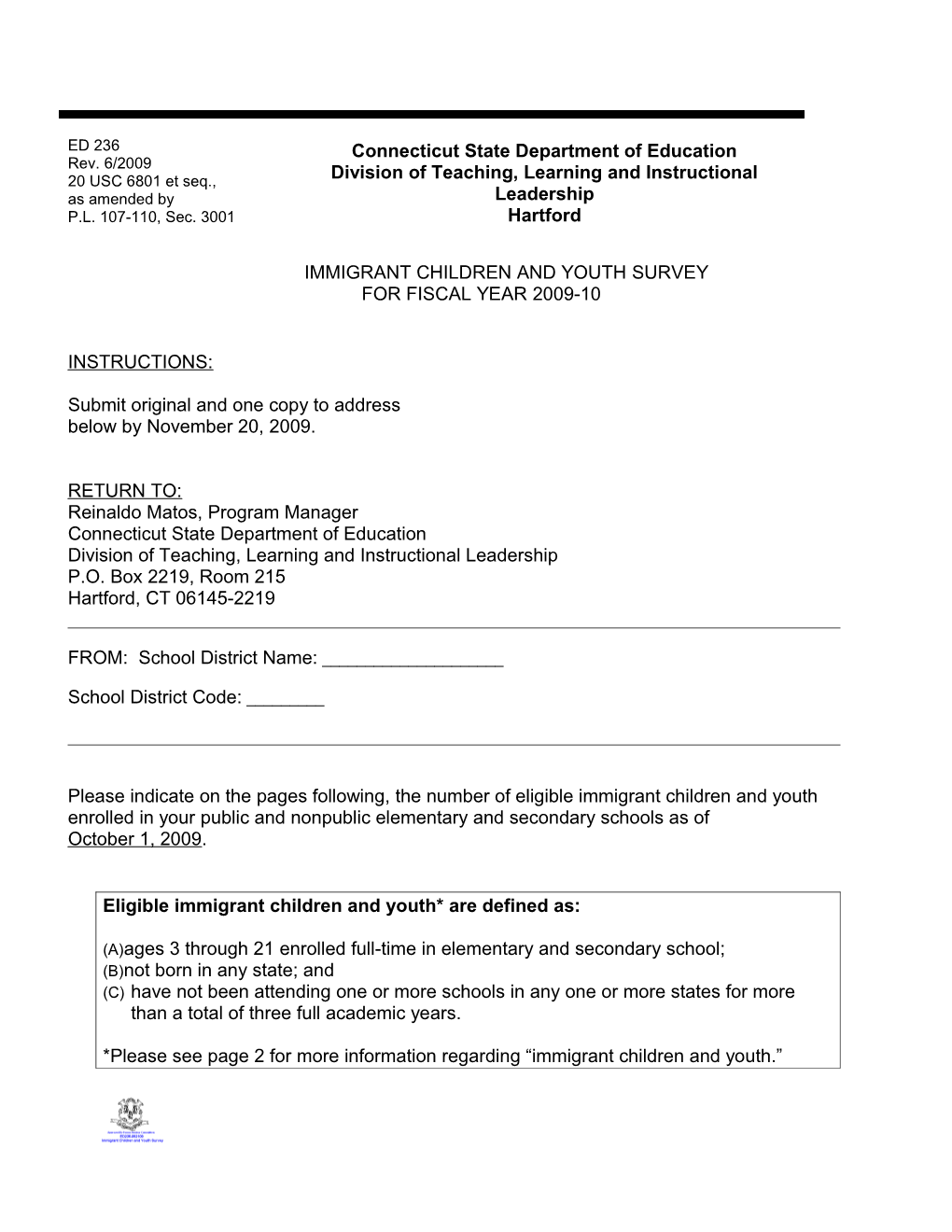 ED 236 Connecticut State Department of Education