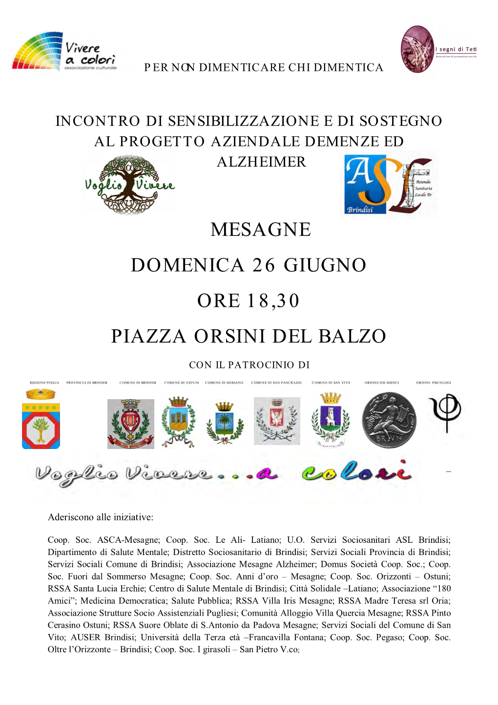 Mesagne Domenica 26 Giugno Ore 18,30 Piazza Orsini Del Balzo