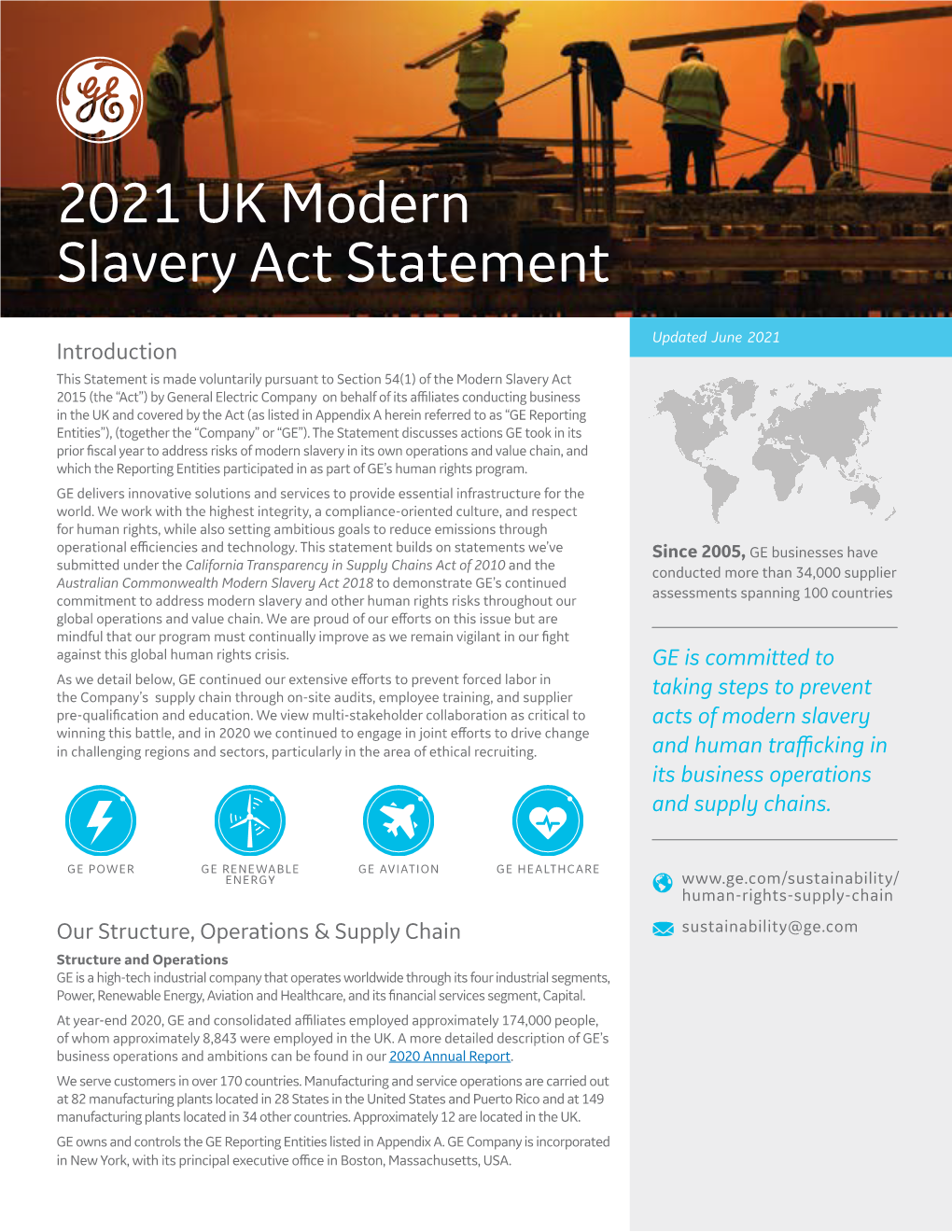 2021 UK Modern Slavery Act Statement