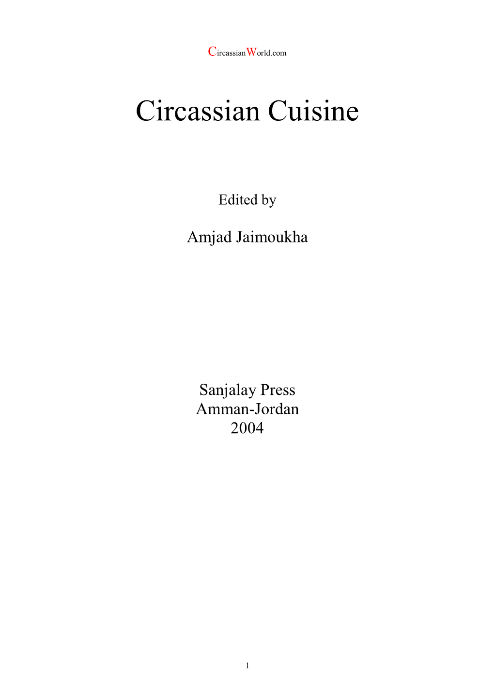 Circassian Cuisine