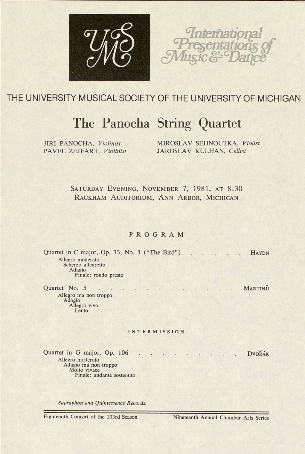 The Panocha String Quartet