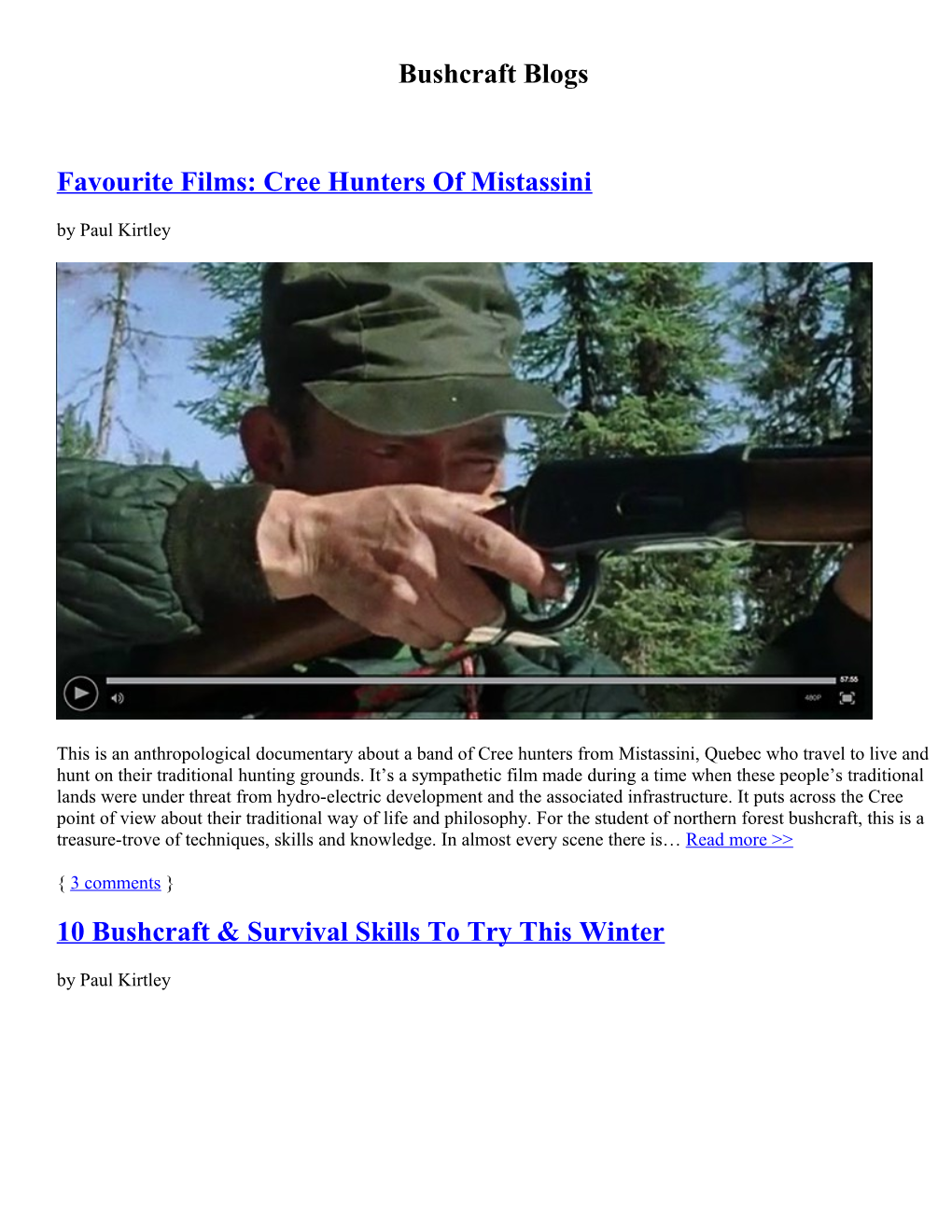 Favourite Films: Cree Hunters of Mistassini