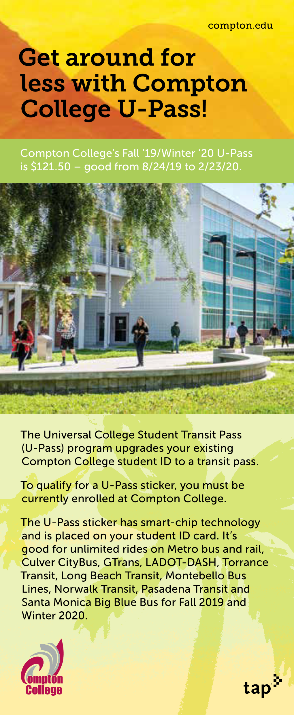 Get Around for Less with Compton College U-Pass!