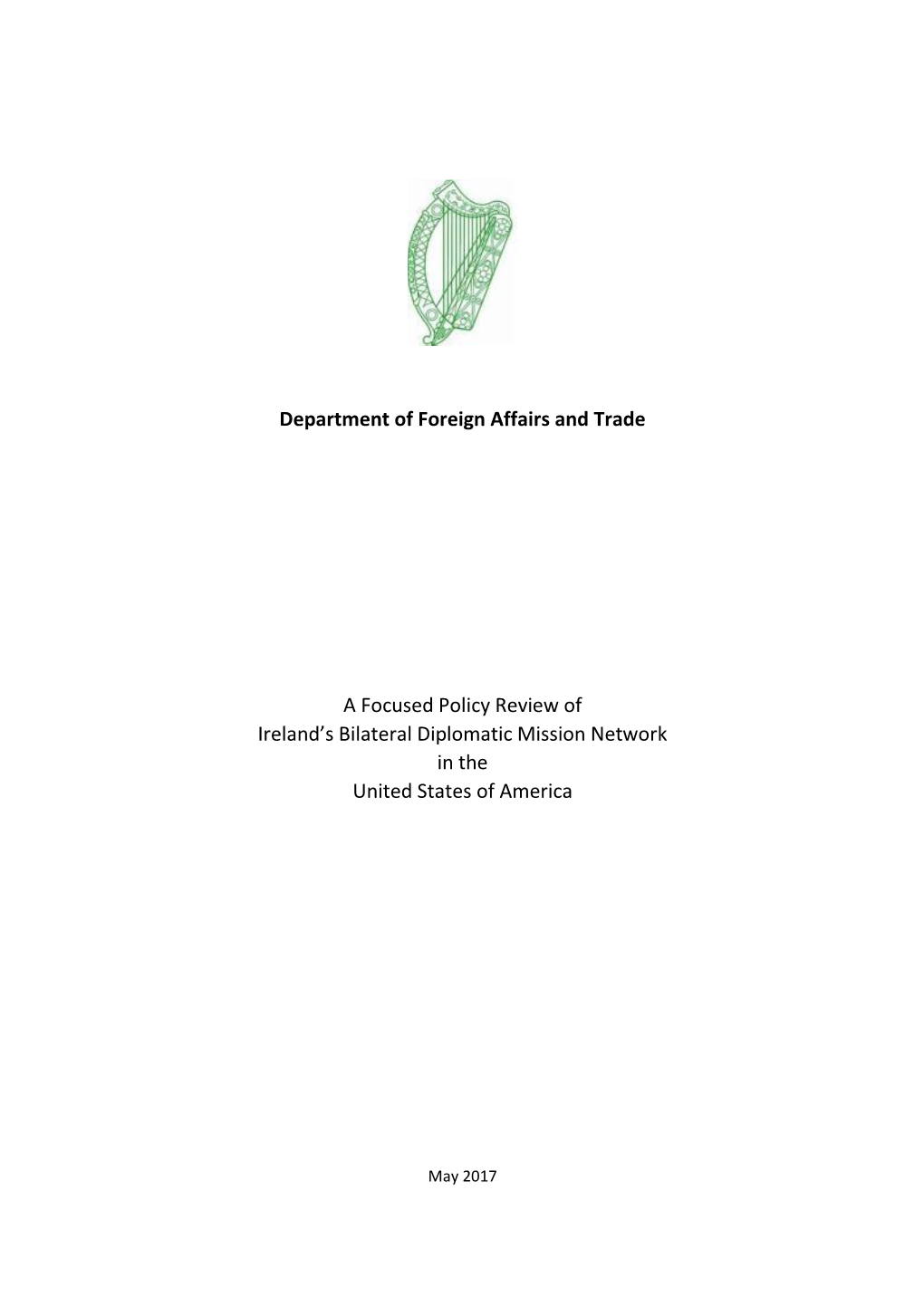 A Focused Policy Review of Ireland's Bilateral Diplomatic Mission
