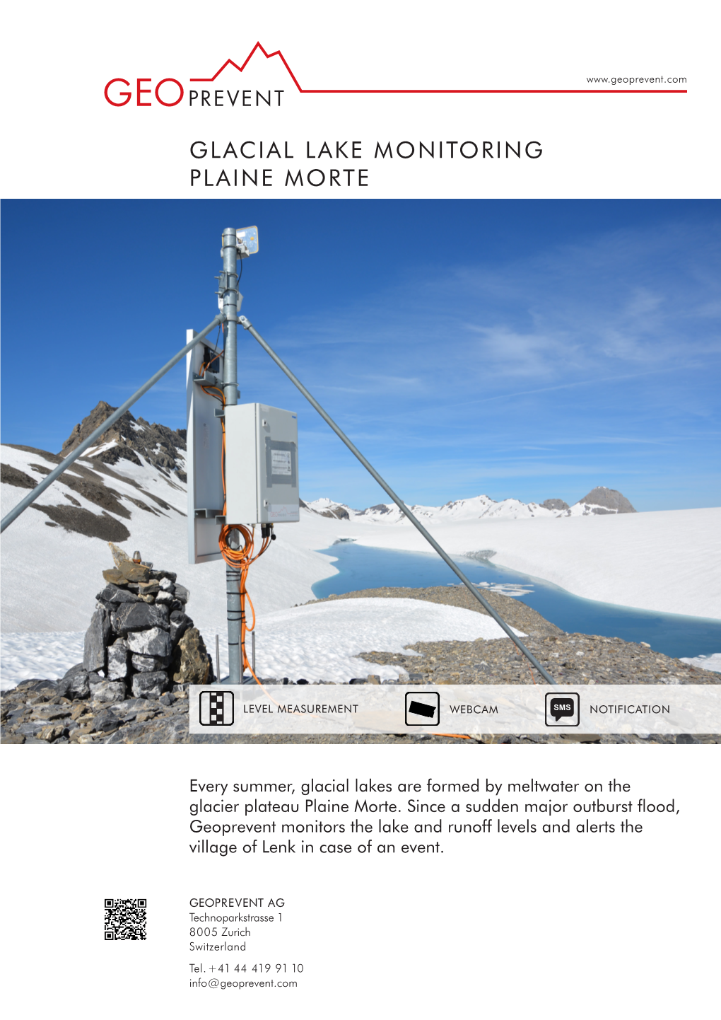 Glacial Lake Monitoring Plaine Morte
