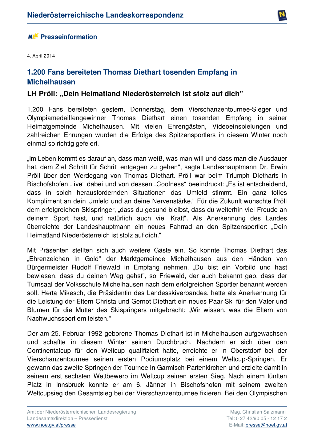 [PDF] 1.200 Fans Bereiteten Thomas Diethart Tosenden Empfang In