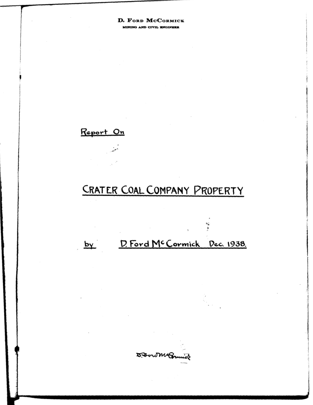 Crater Coal Company Report Page 9