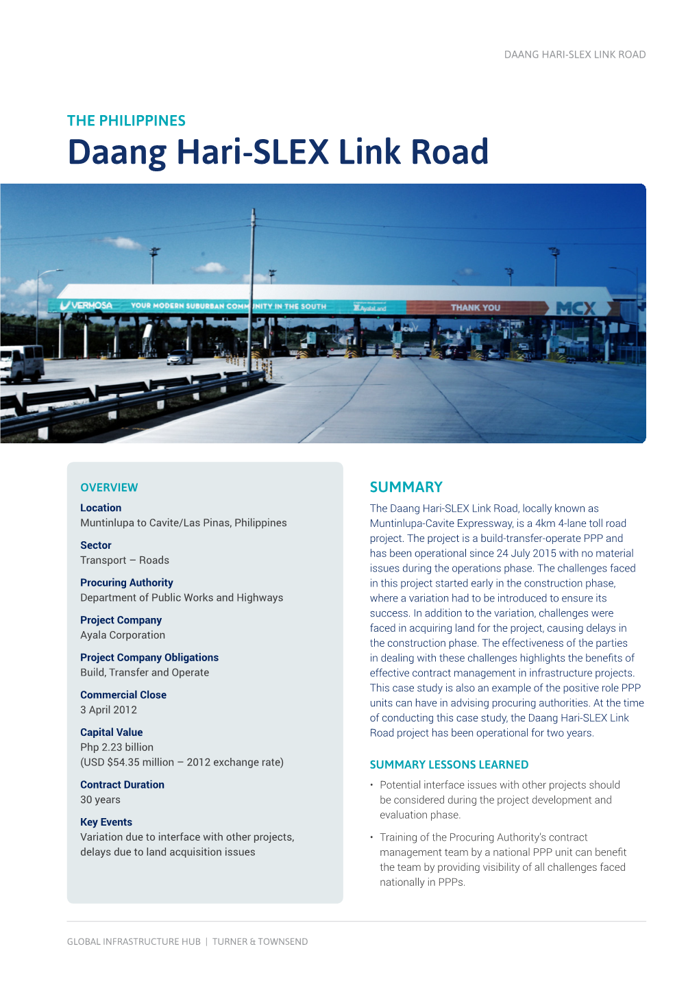 Daang Hari-SLEX Link Road, Philippines Case Study