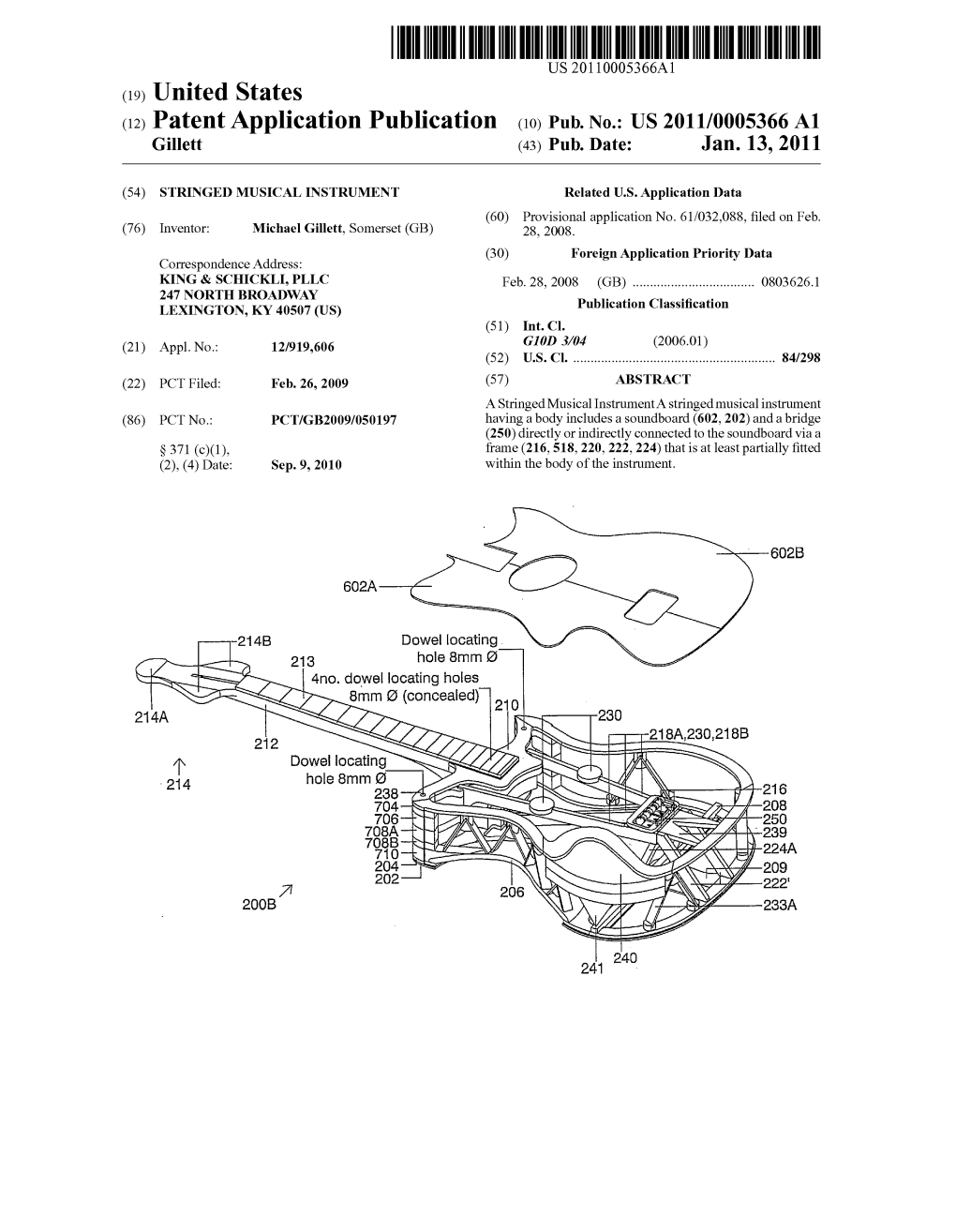 Patent Application Publication (10) Pub. No.: US 2011/0005366 A1 786