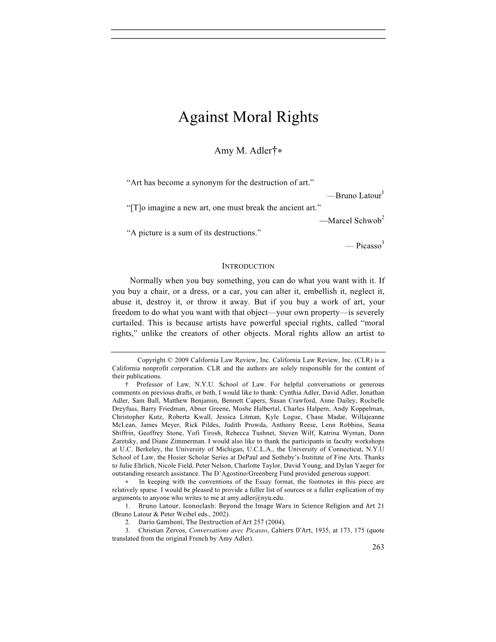 Against Moral Rights