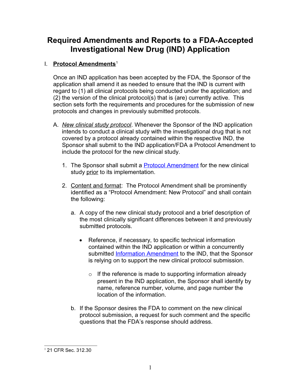 Required Reports To A FDA-Accepted Investigational New Drug (IND) Application