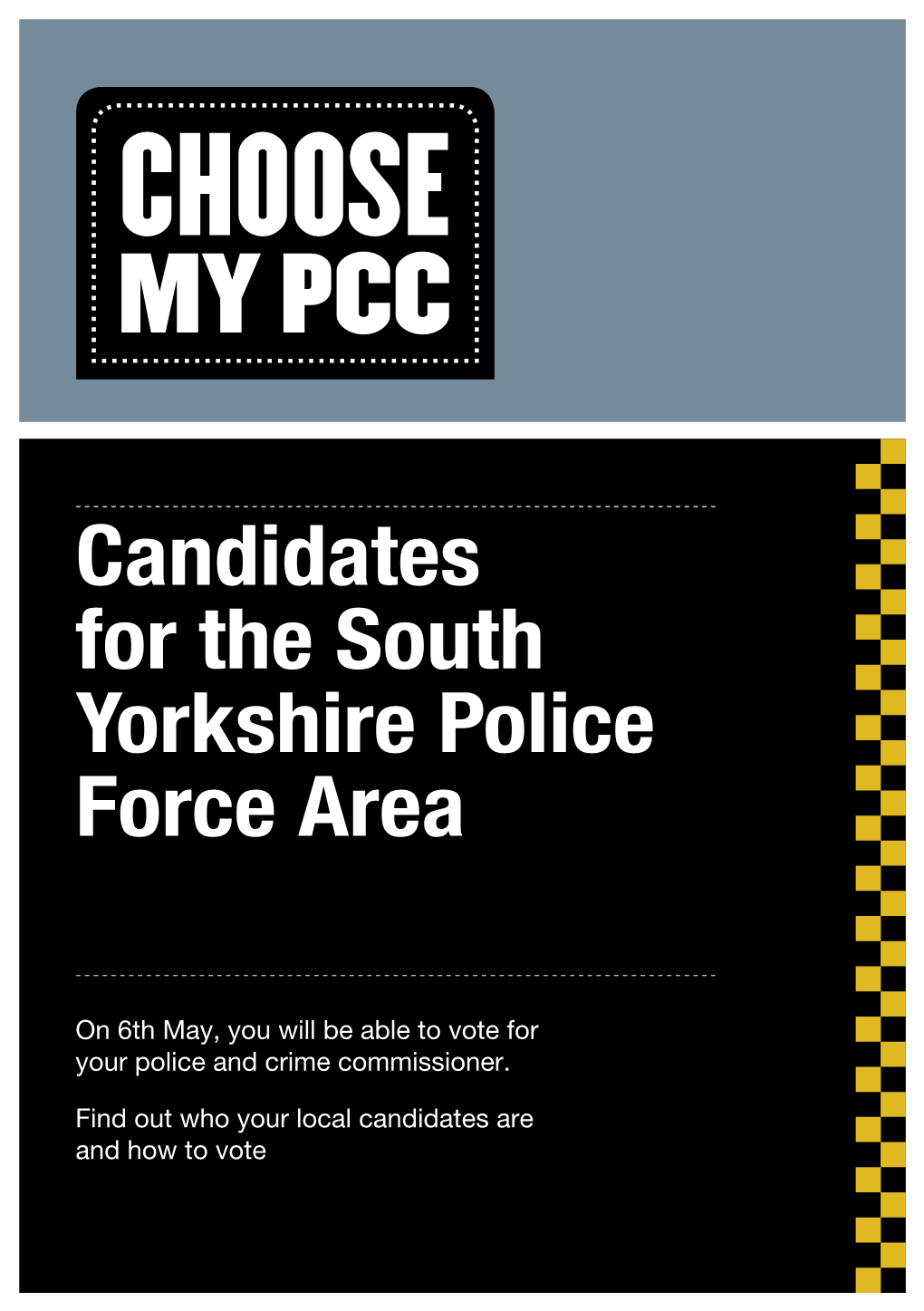 Candidates for the South Yorkshire Police Force Area