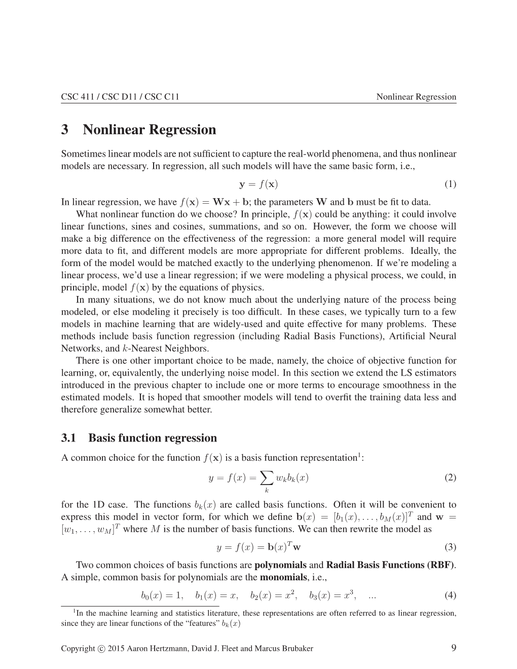 3 Nonlinear Regression