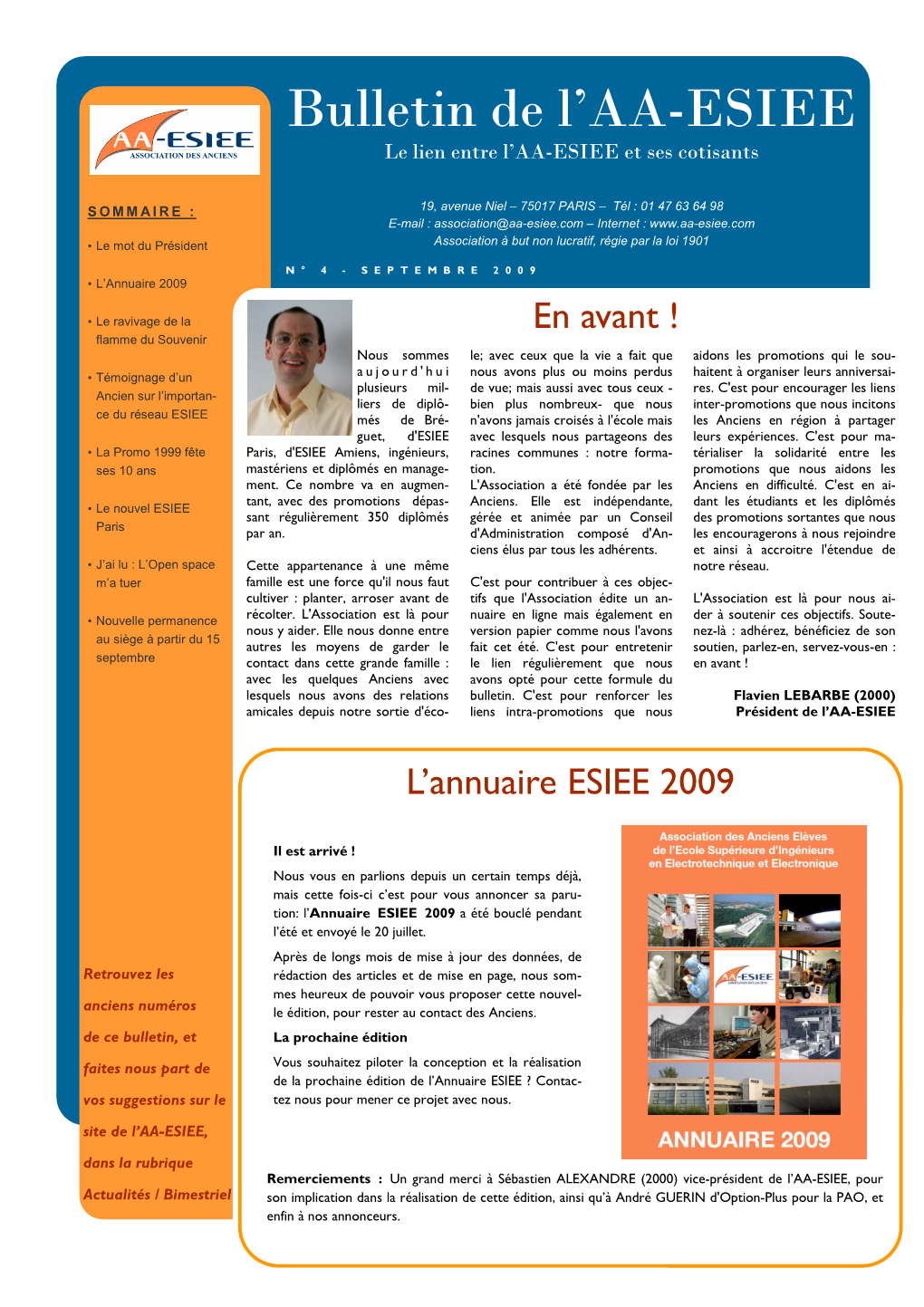 Bulletin De L'aa-ESIEE