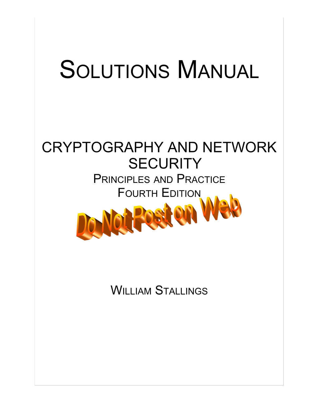 Cryptography and Network Security