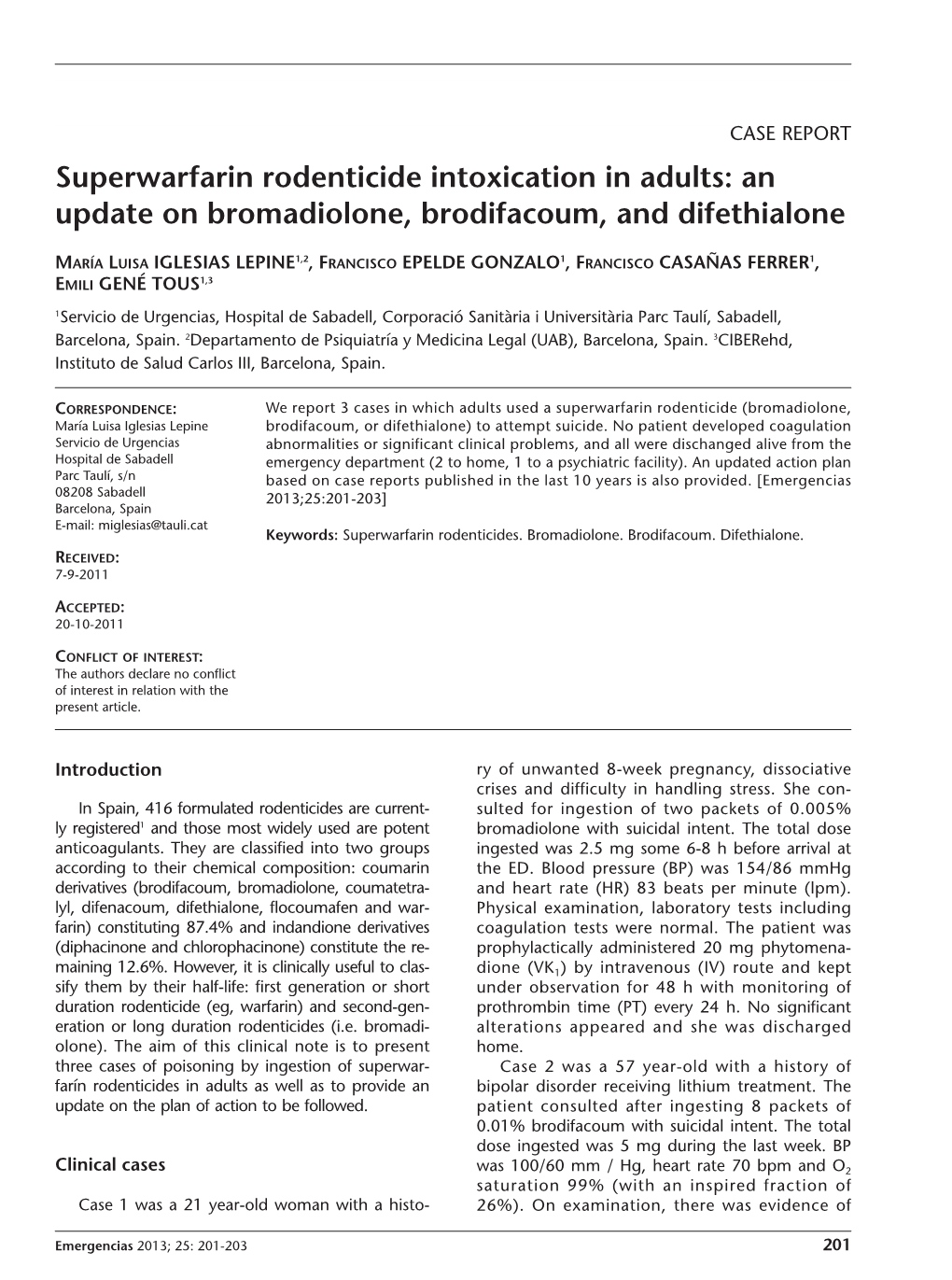 Superwarfarin Rodenticide Intoxication in Adults: an Update on Bromadiolone, Brodifacoum, and Difethialone