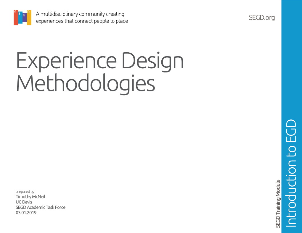 Experience Design Methodologies