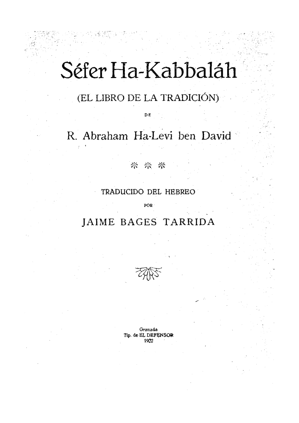 Sefer Ha-Kabbalah