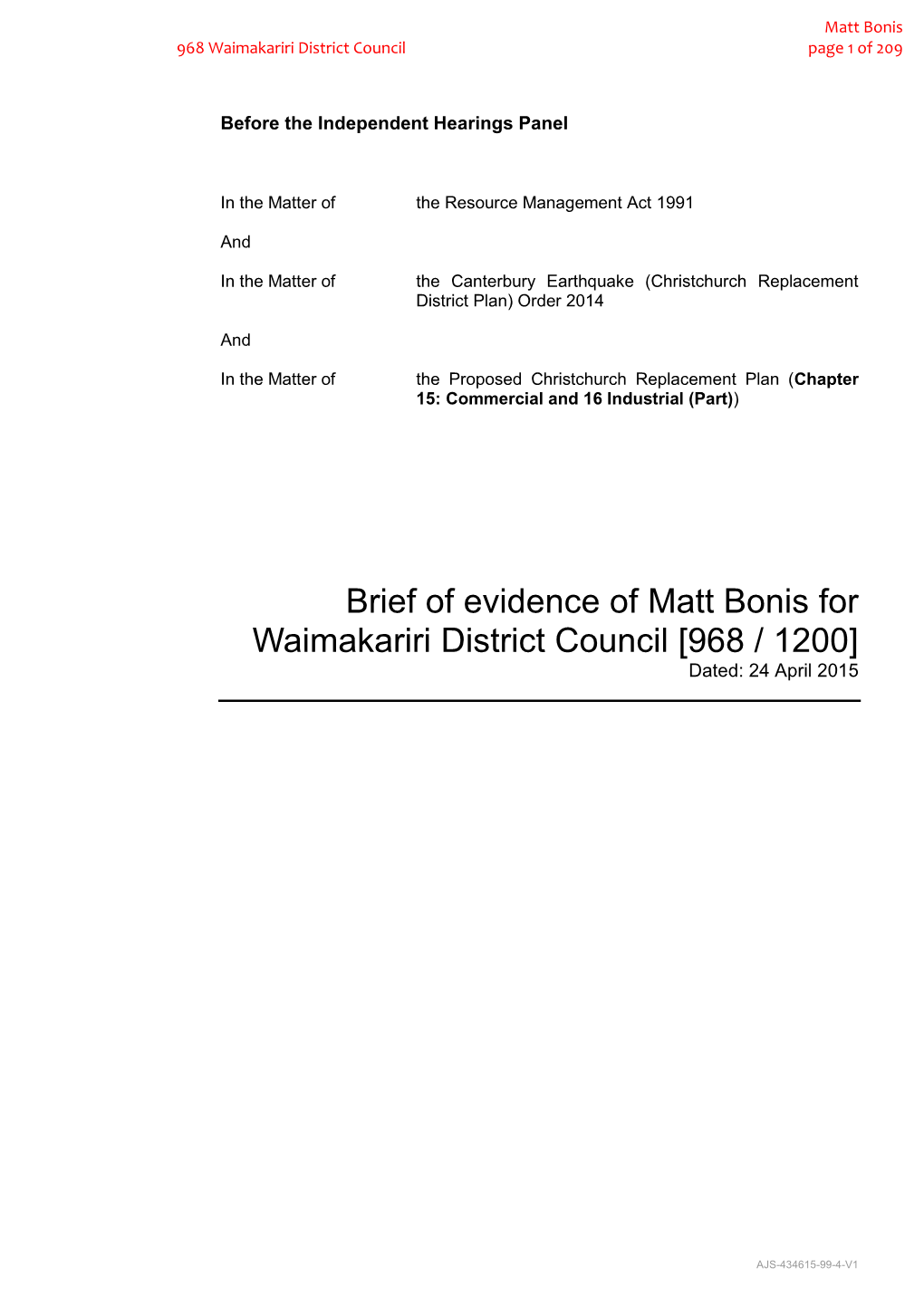 Waimakariri District Council Page 1 of 209