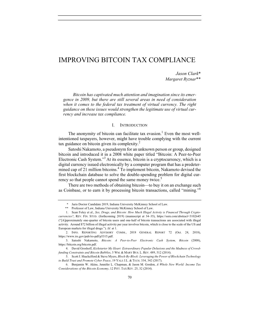 Improving Bitcoin Tax Compliance