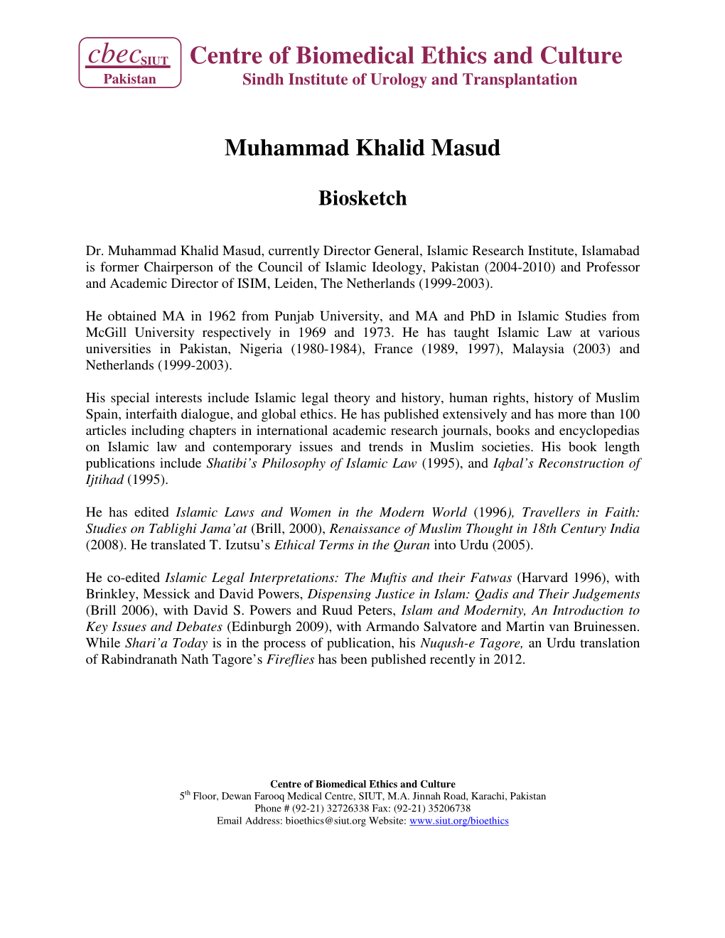 Muhammad Khalid Masud