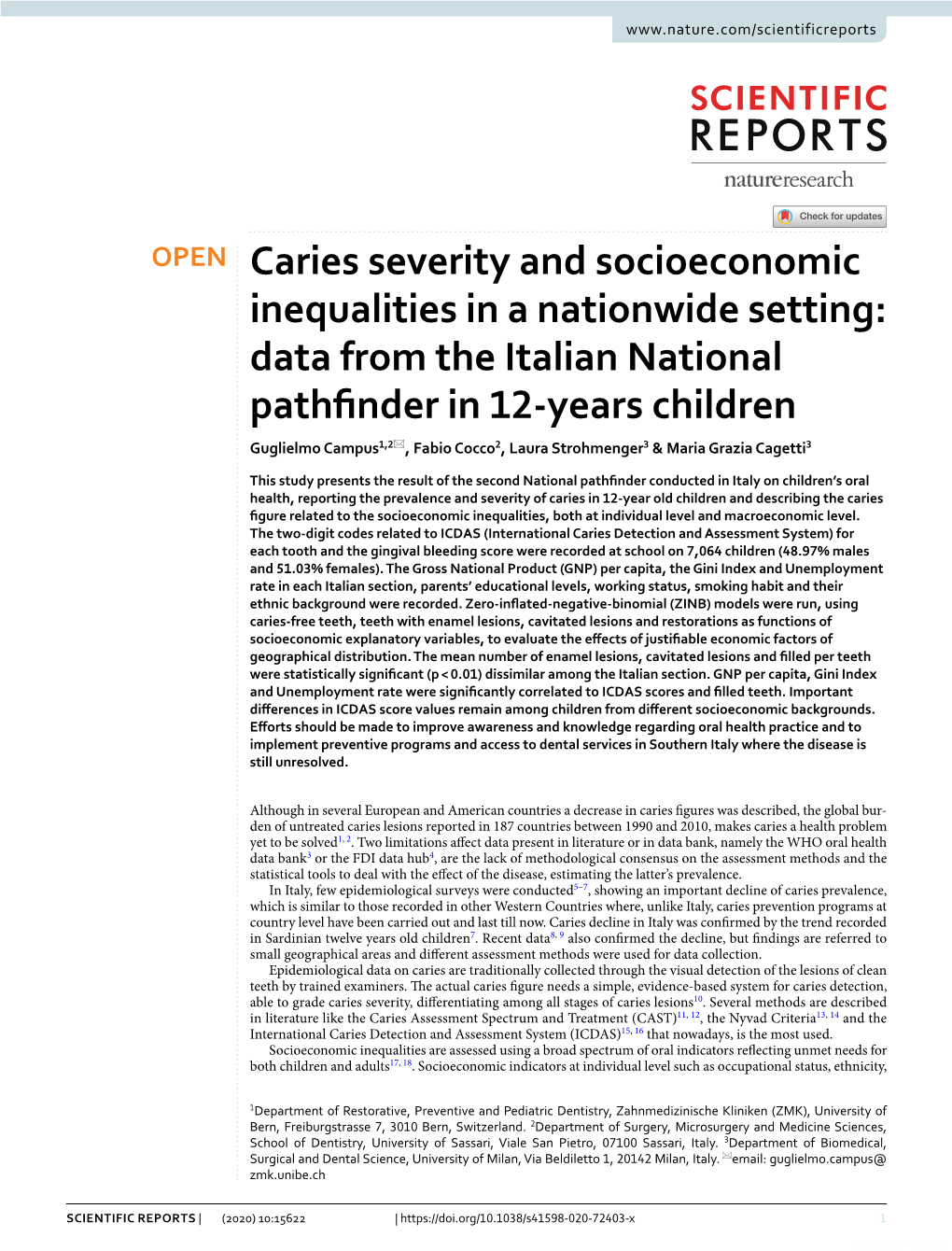 Caries Severity and Socioeconomic Inequalities in a Nationwide Setting