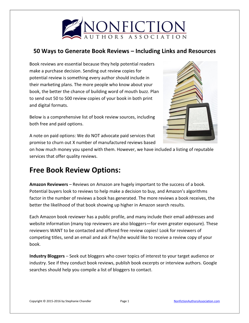 50 Ways to Generate Book Reviews – Including Links and Resources