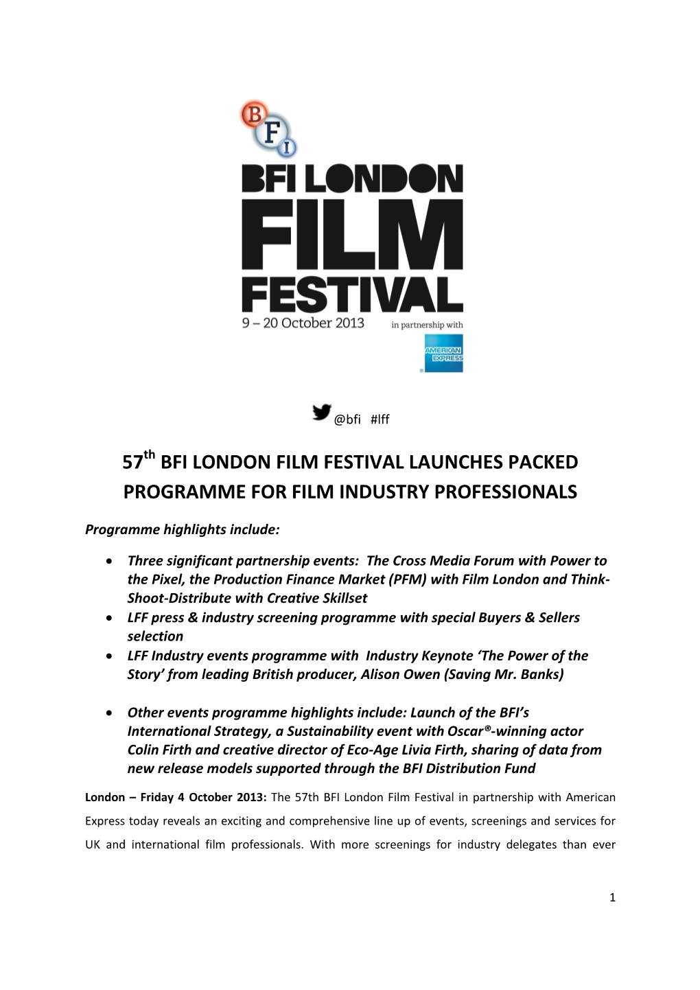 57 Bfi London Film Festival Launches Packed