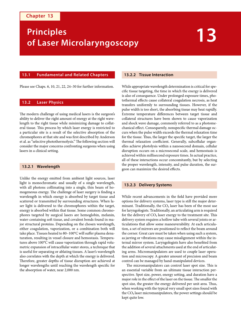 Principles of Laser Microlaryngoscopy 13