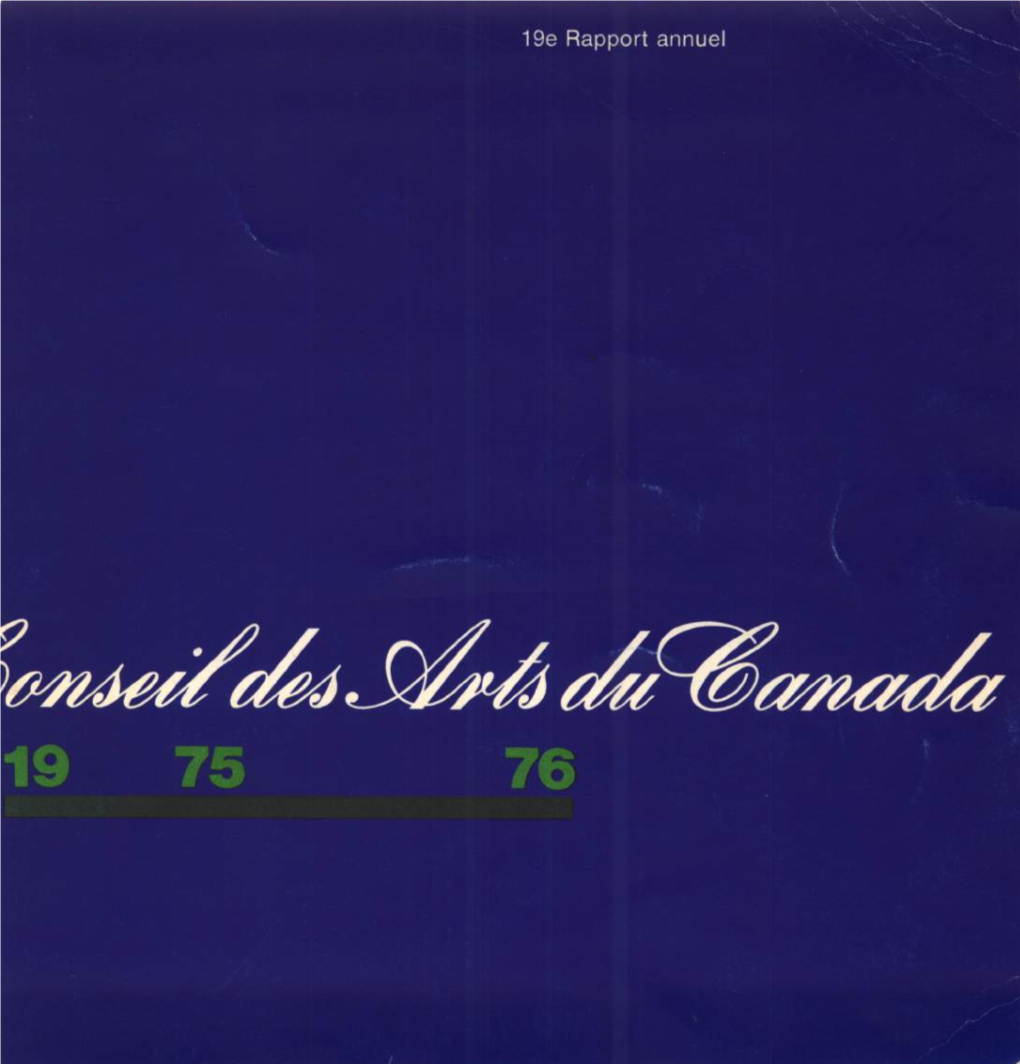 19E Rapport Annuel Conseil Des Arts Du Canada 19754976
