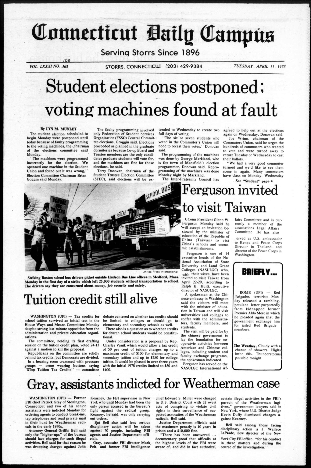 Student Elections Postponed; Voting Machines Found at Fault