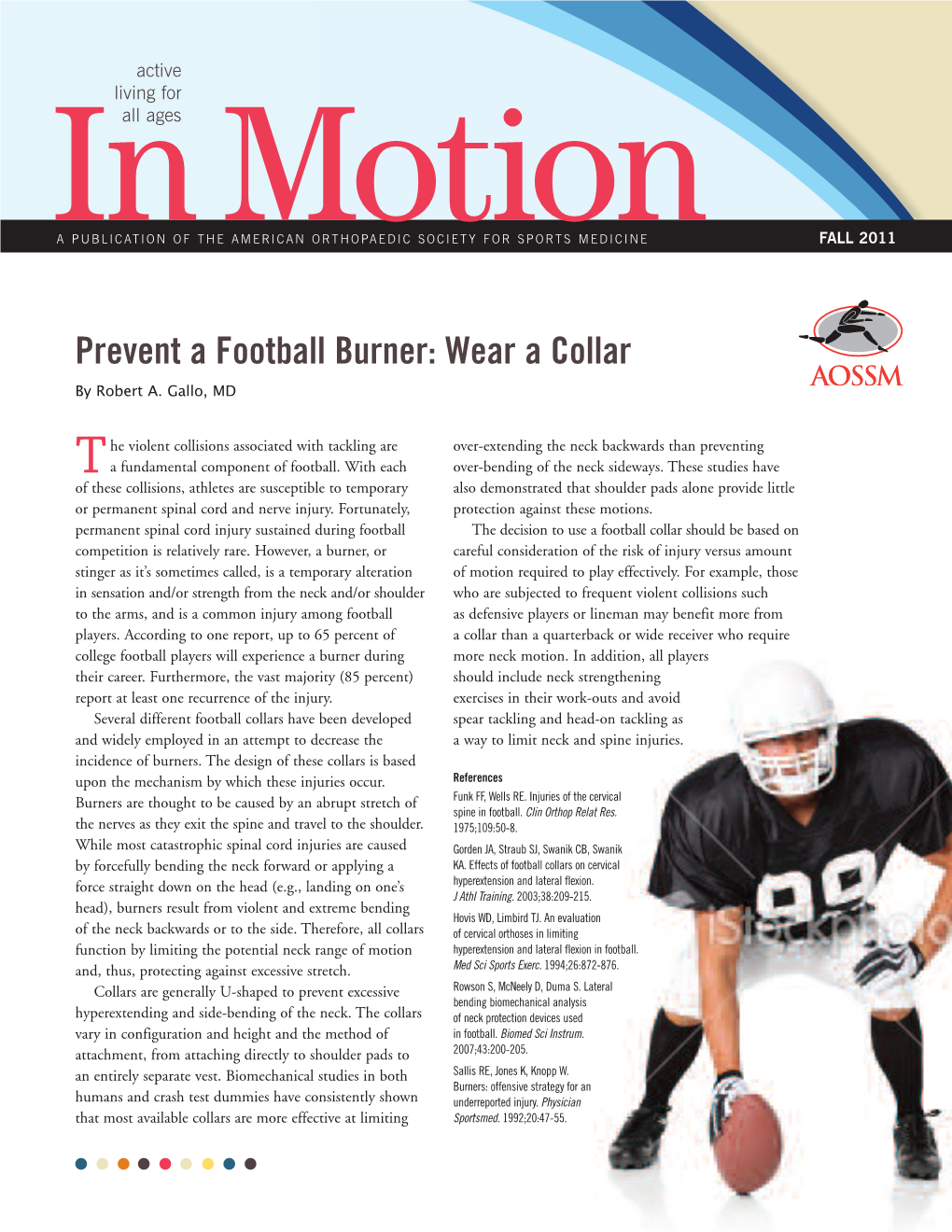 Prevent a Football Burner: Wear a Collar