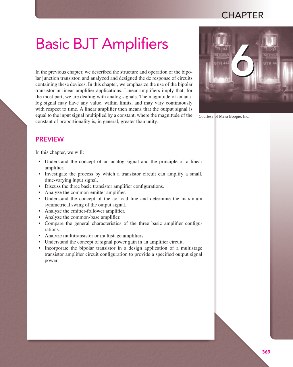 Basic BJT Amplifiers