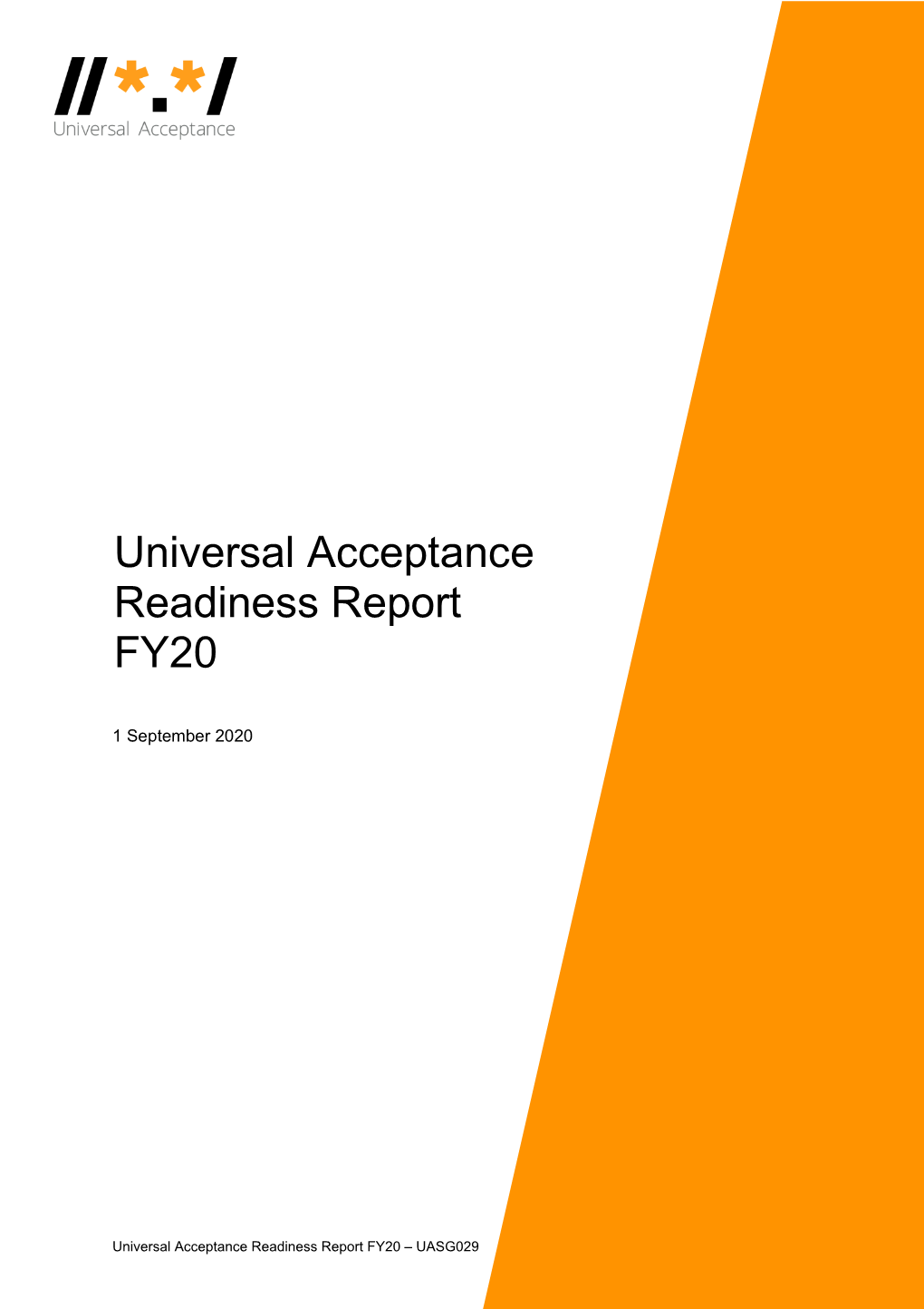 UA Readiness Report FY20