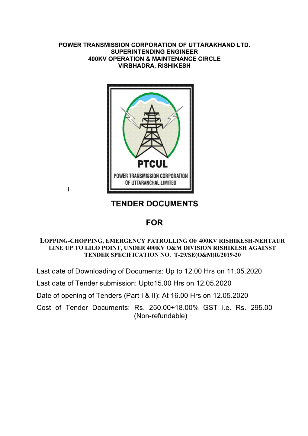 Tender Documents