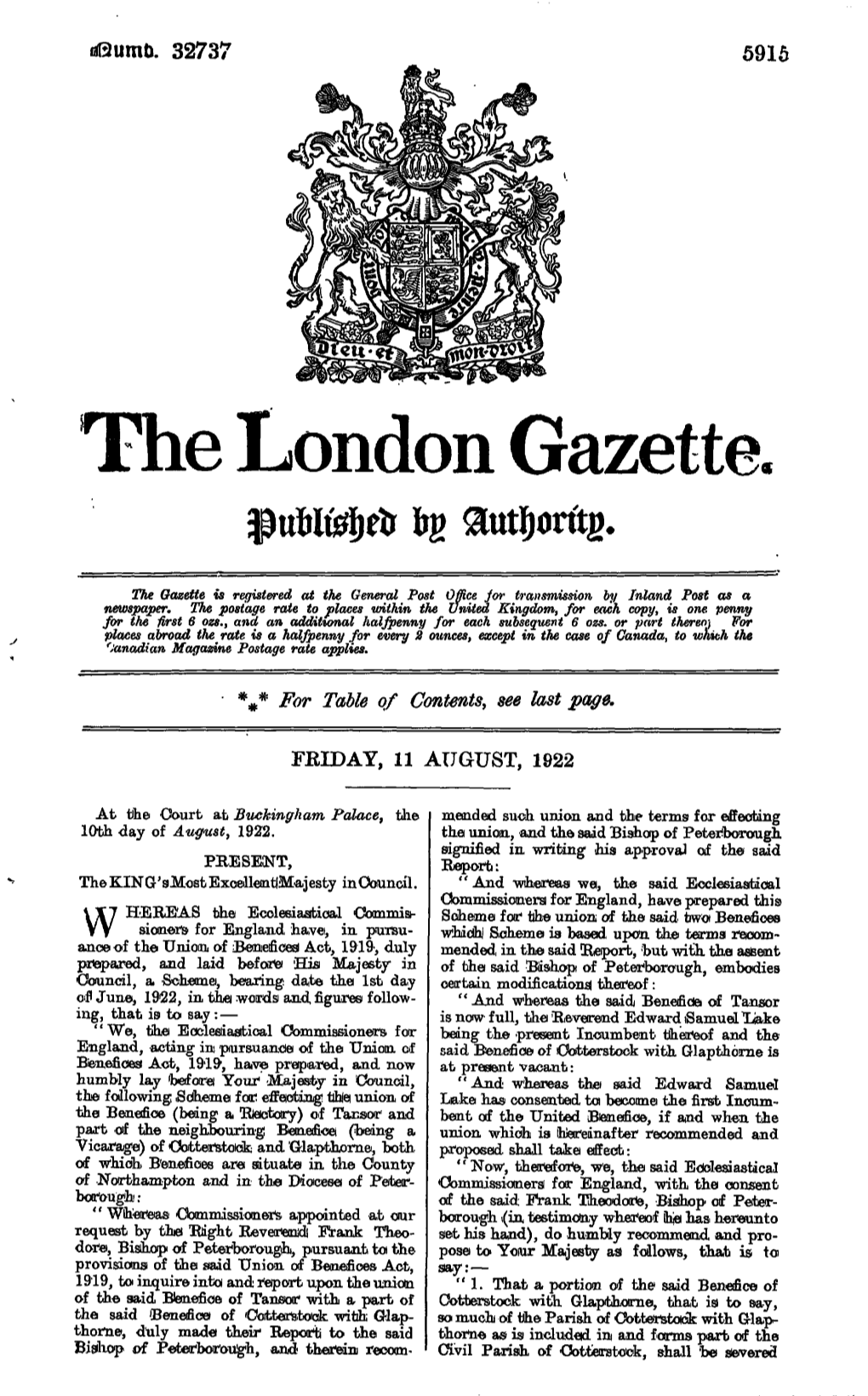 The London Gazette Autljorttg