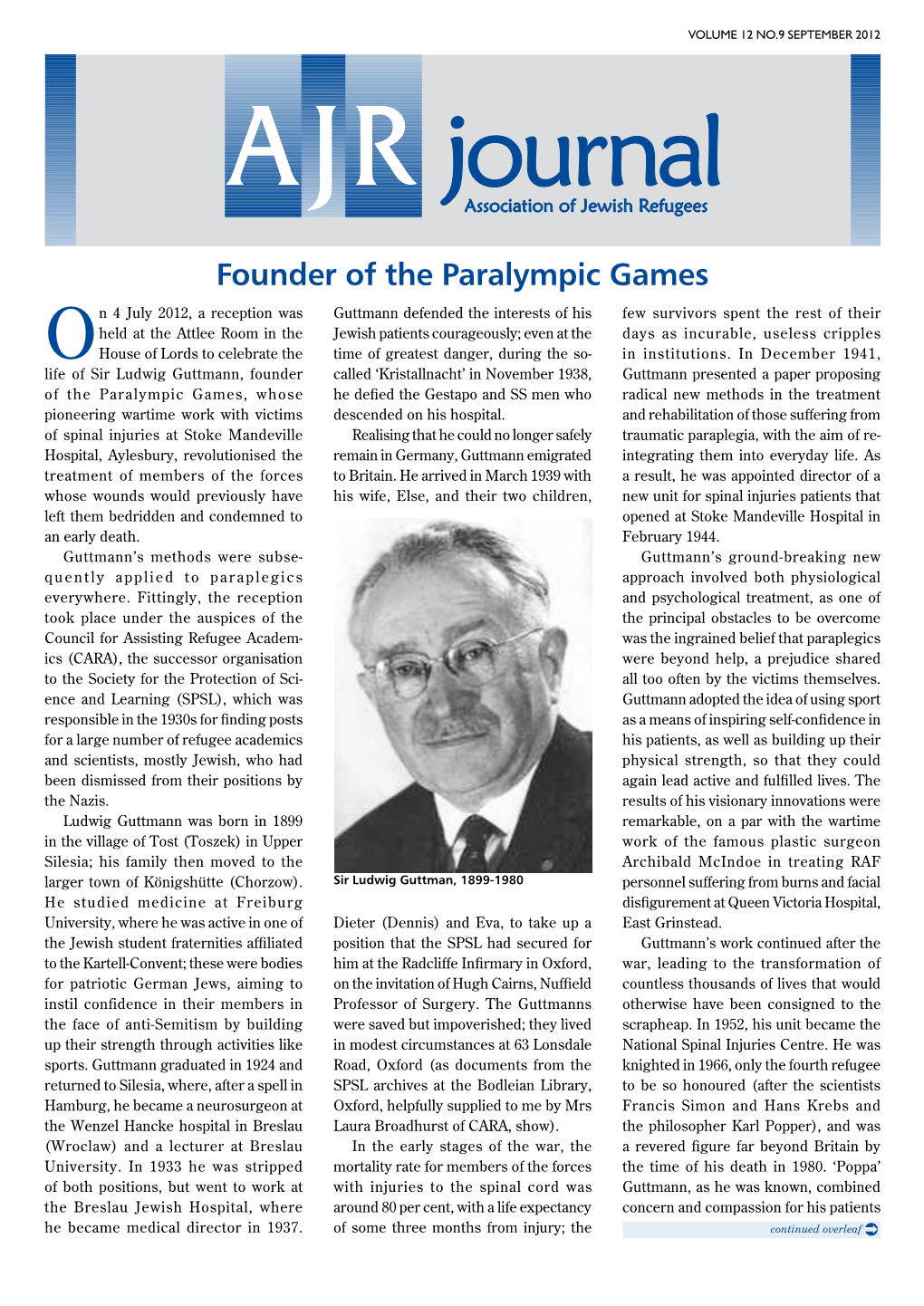 Founder of the Paralympic Games